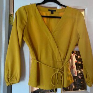 J. Crew Wrapped Top in Mustard Color